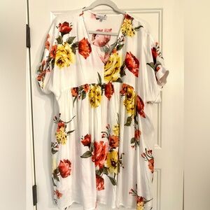 White Birth Floral tunic